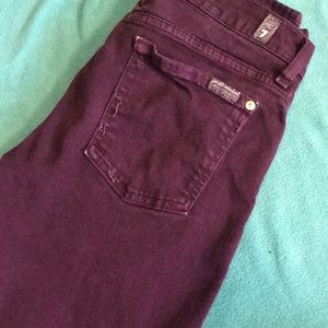 7 for all mankind purple jeans